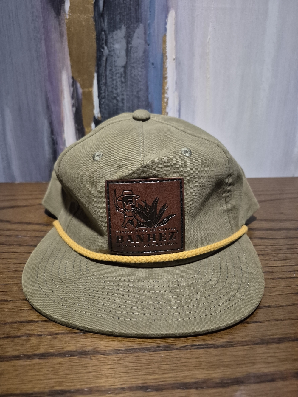 Olive Canvas Rope Cap